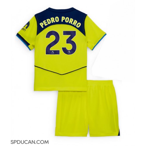 Dječji Nogometni Dres Tottenham Hotspur Pedro Porro #23 Rezervni 2025-26 Kratak Rukav (+ Kratke hlače)